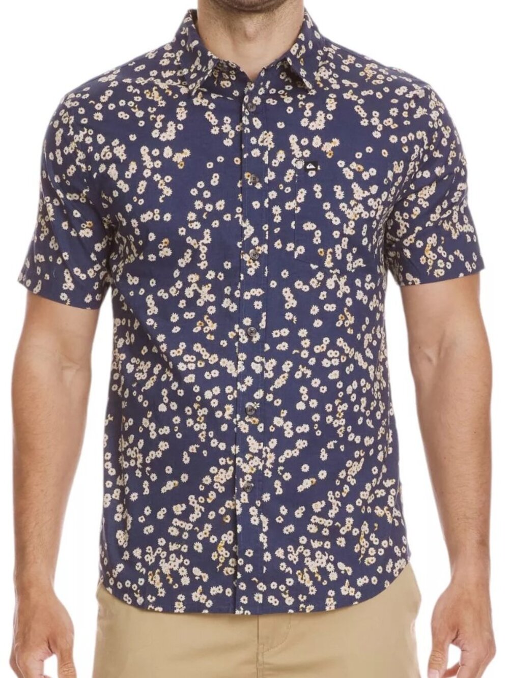 Quiksilver Men's Cosmic Fields Classic Short-Sleeve T-Shirt - Color: Navy
